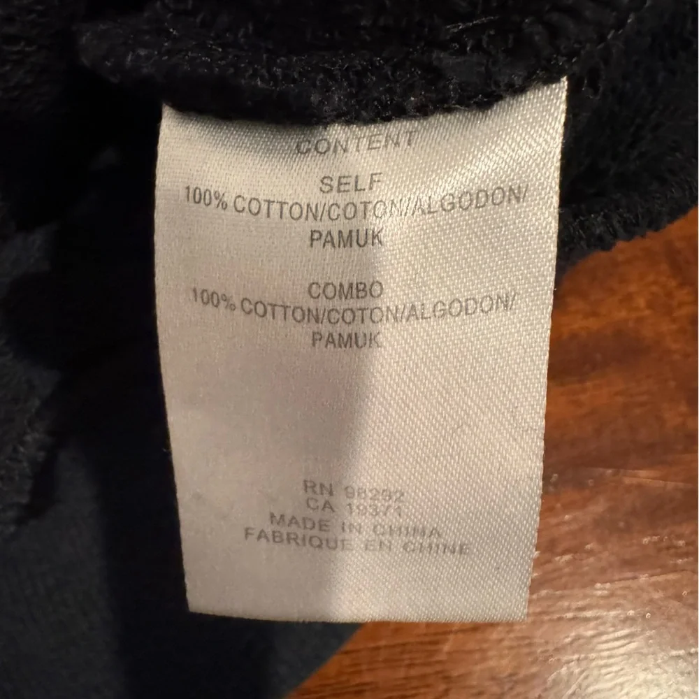Tibi Terry Flap Sweatshirt Black XS - Picture 7 of 8